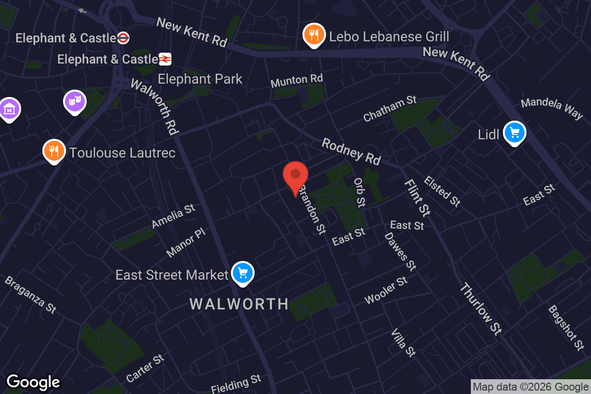 Map showing location of The Rocketvan Coffee Shop and The Box Shop Bar