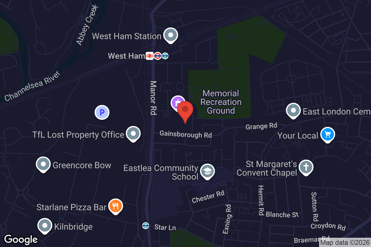 Map showing location of Rosetta Arts