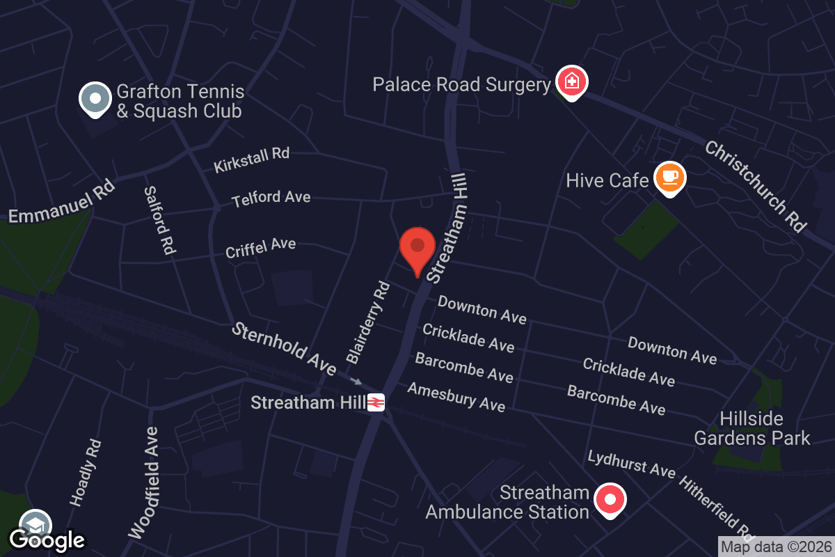 Map showing location of Ruach City Church