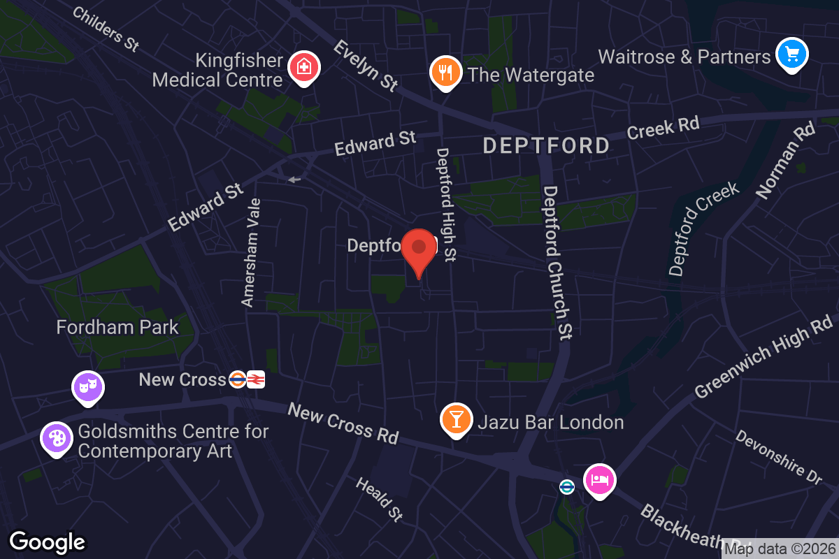 Map showing location of Shapes Lewisham
