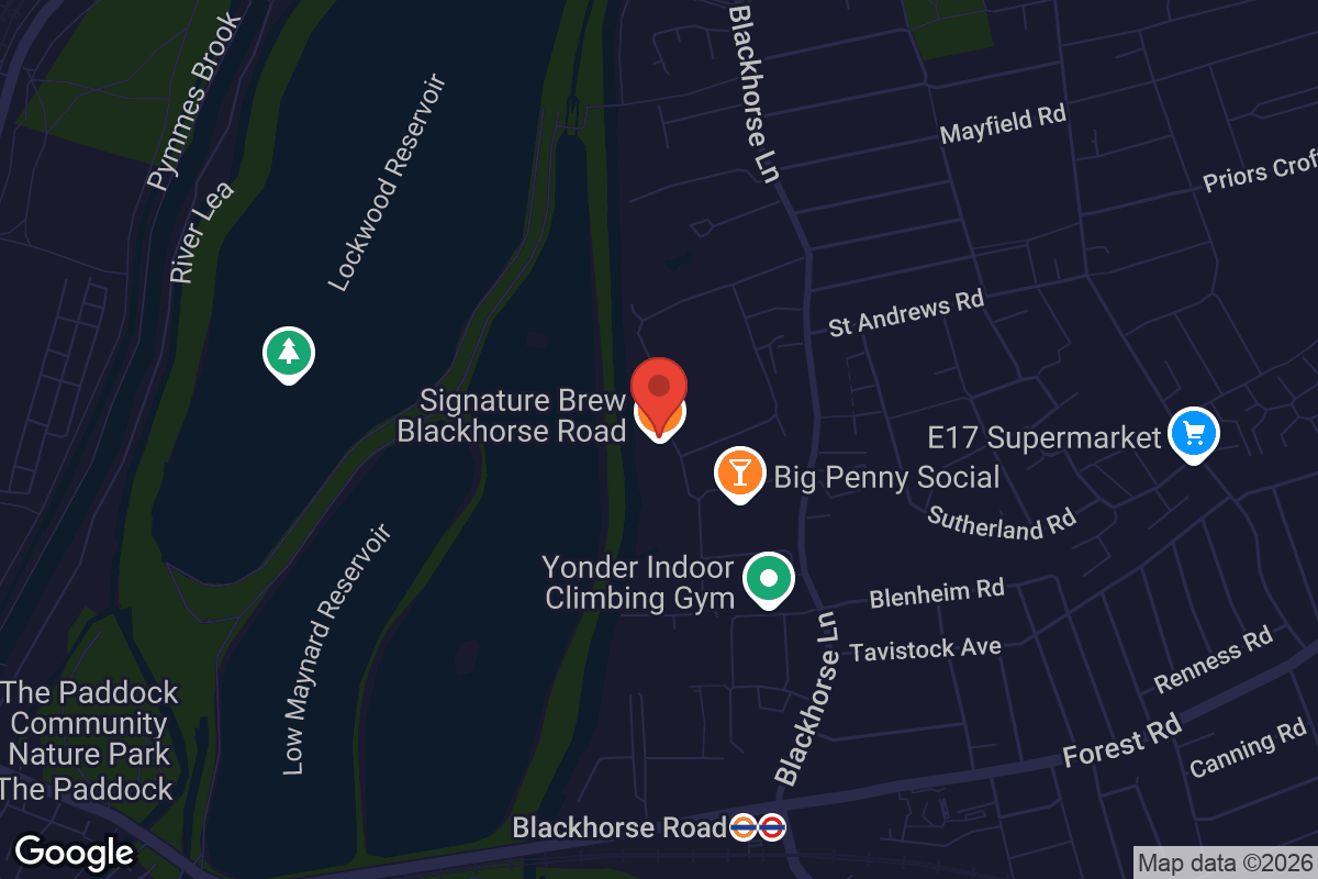 Map showing location of Signature Brewery