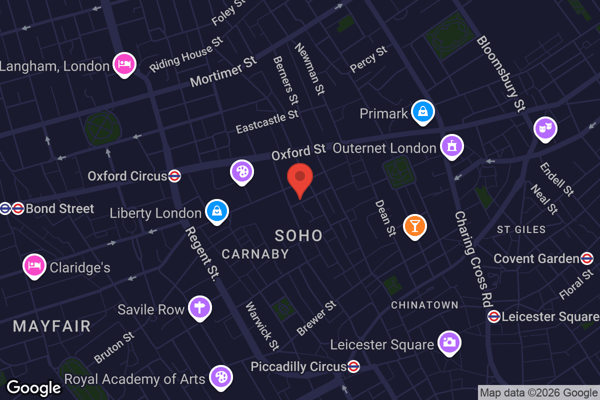Map showing location of The Soho Screening Rooms