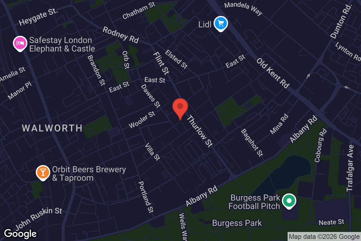 Map showing location of Una Marson Library