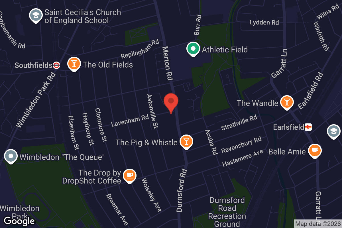 Map showing location of St Barnabas Church