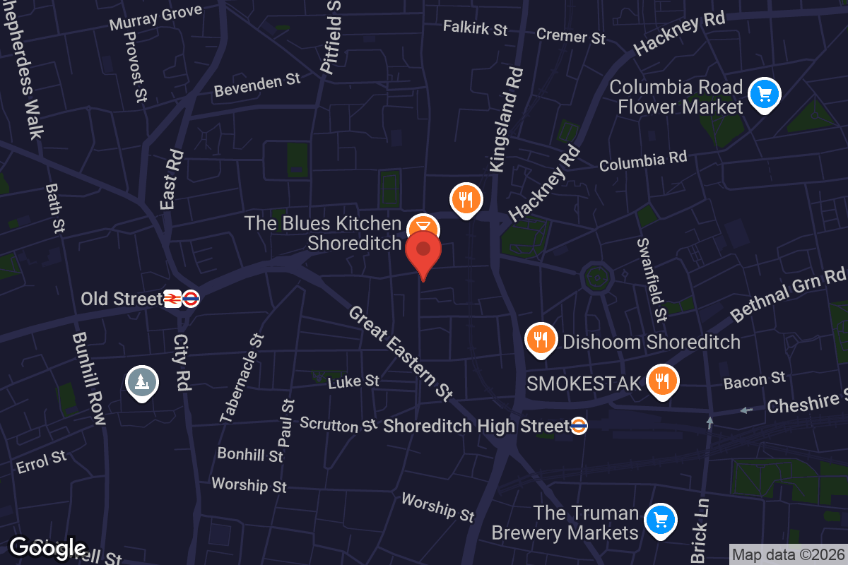Map showing location of Strongroom Bar
