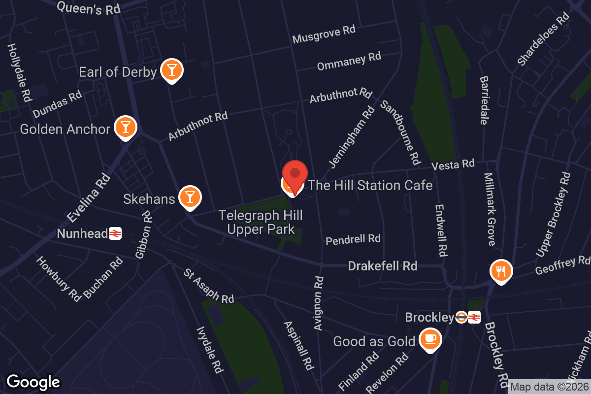 Map showing location of Telegraph Hill Centre