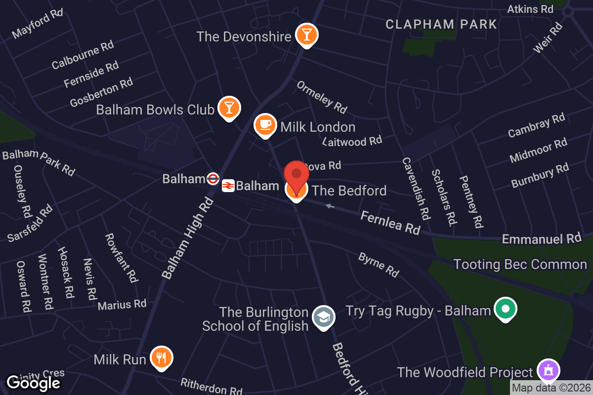 Map showing location of The Bedford