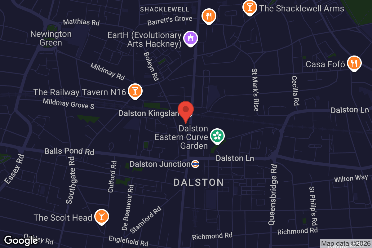 Map showing location of The Black Eel