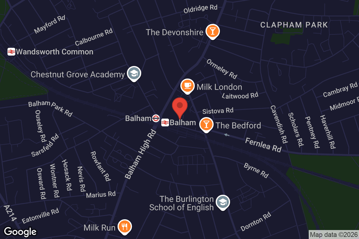 Map showing location of The Exhibit