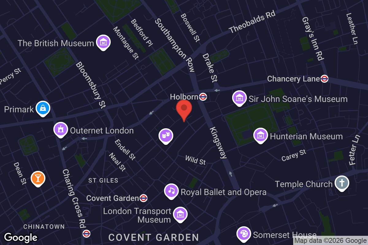 Map showing location of The Garden Cinema