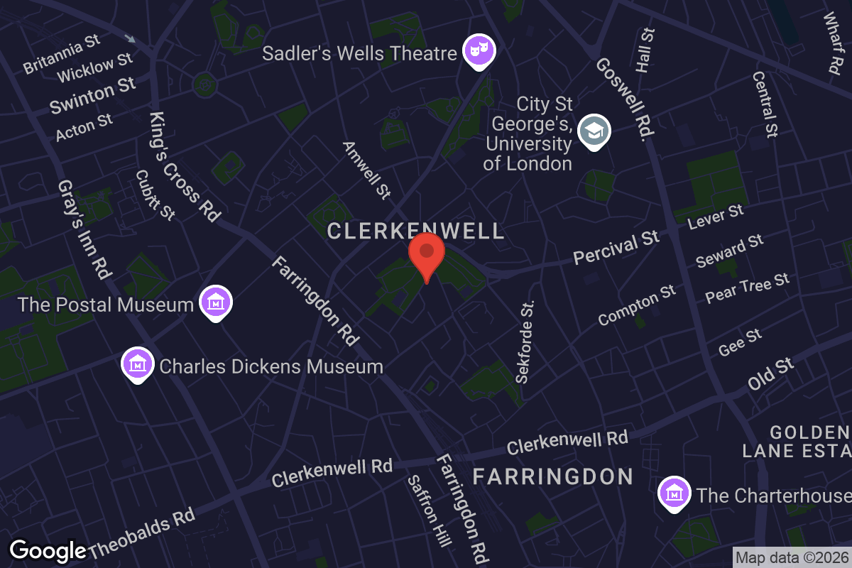 Map showing location of The London Archives