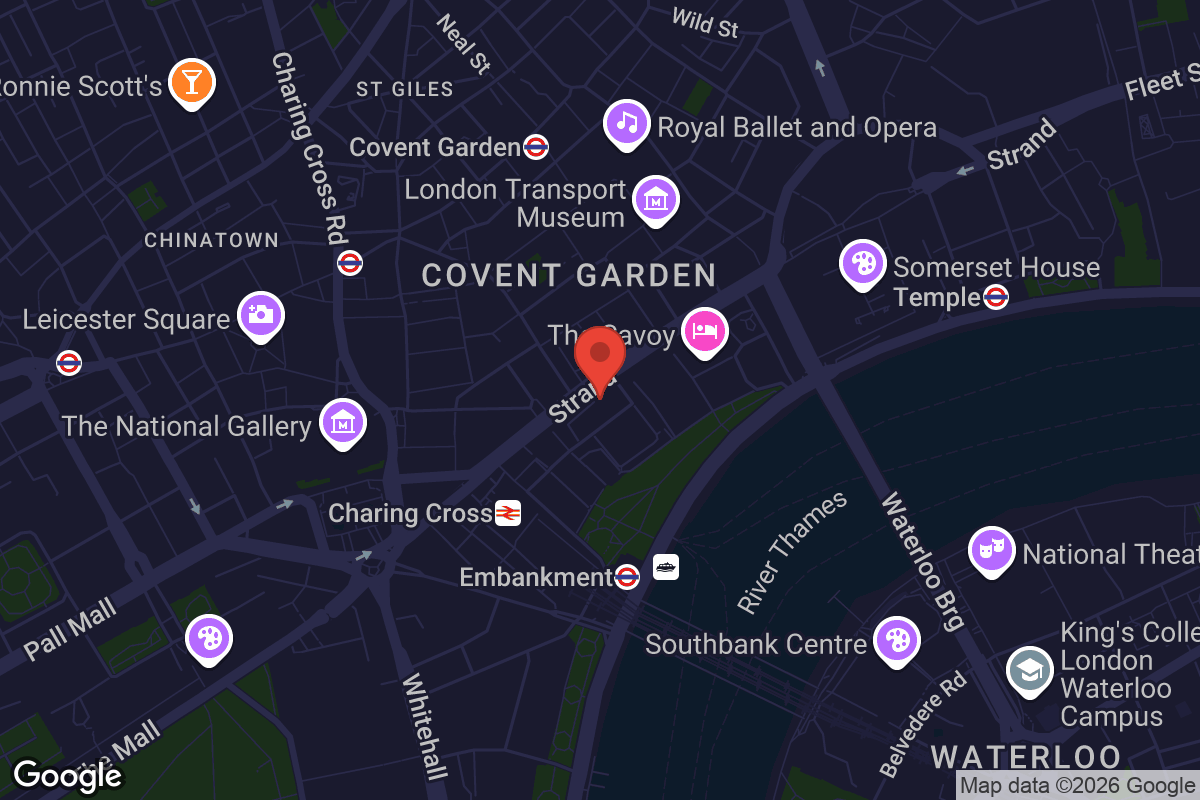 Map showing location of The RSA