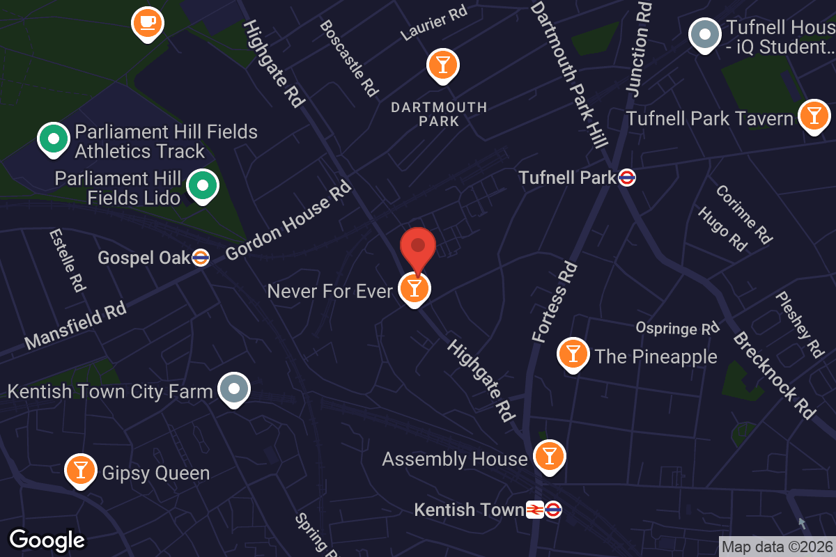 Map showing location of The Vine