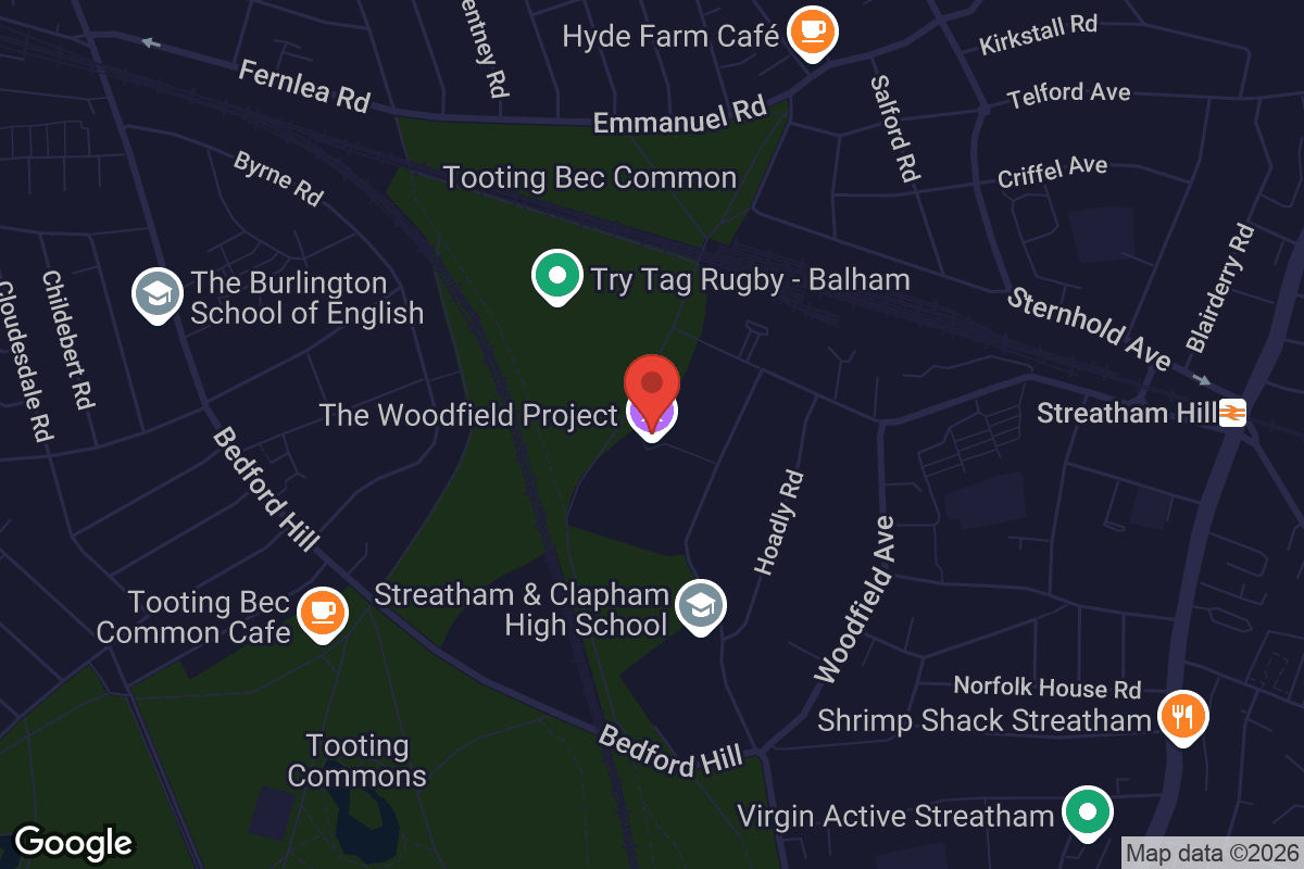 Map showing location of The Woodfield Pavilion
