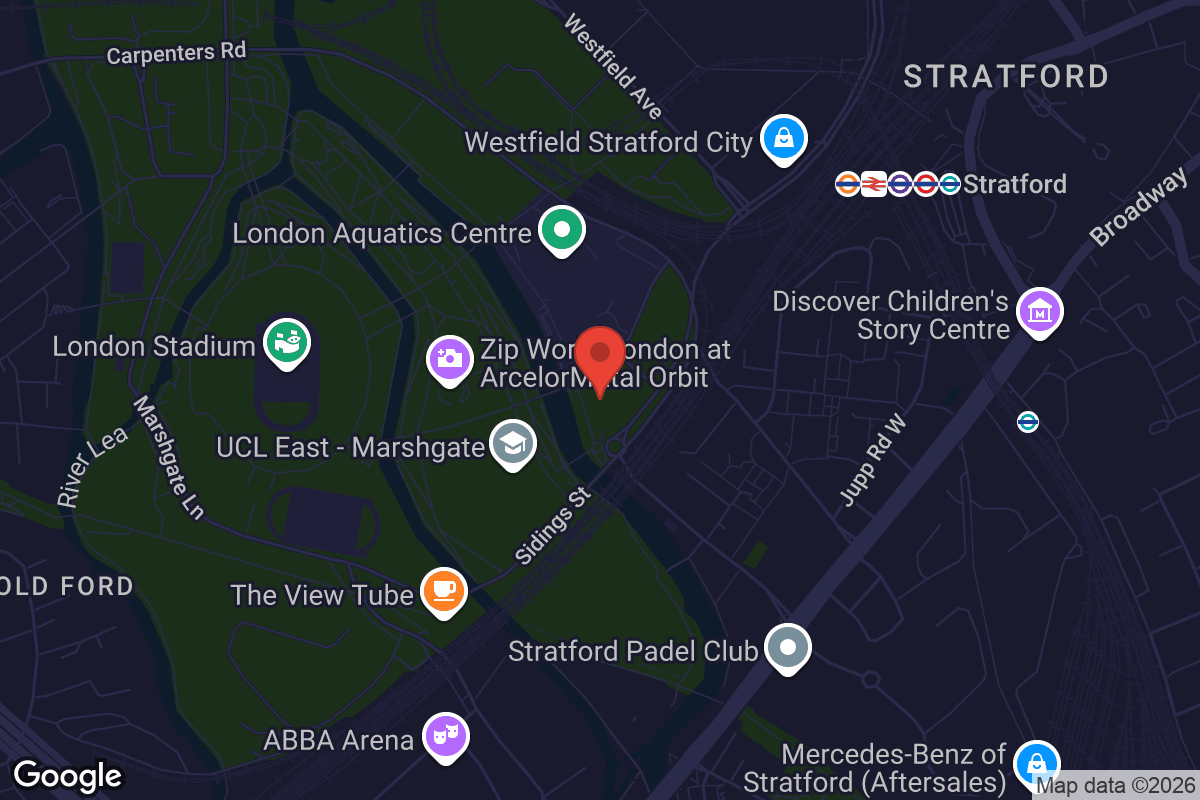 Map showing location of UCL East Community Cinema