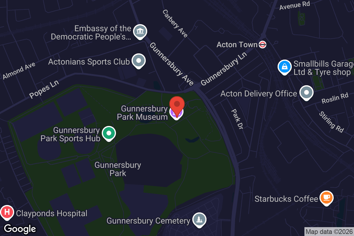Map showing location of Gunnersbury Park Museum