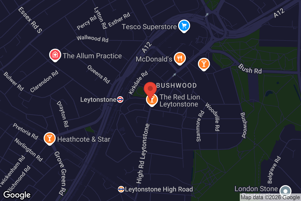 Map showing location of Leytonstone Library