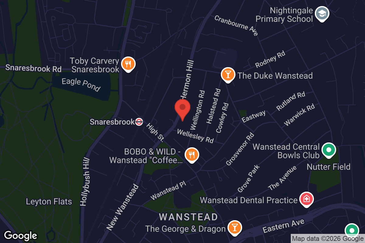 Map showing location of The Wanstead Curtain