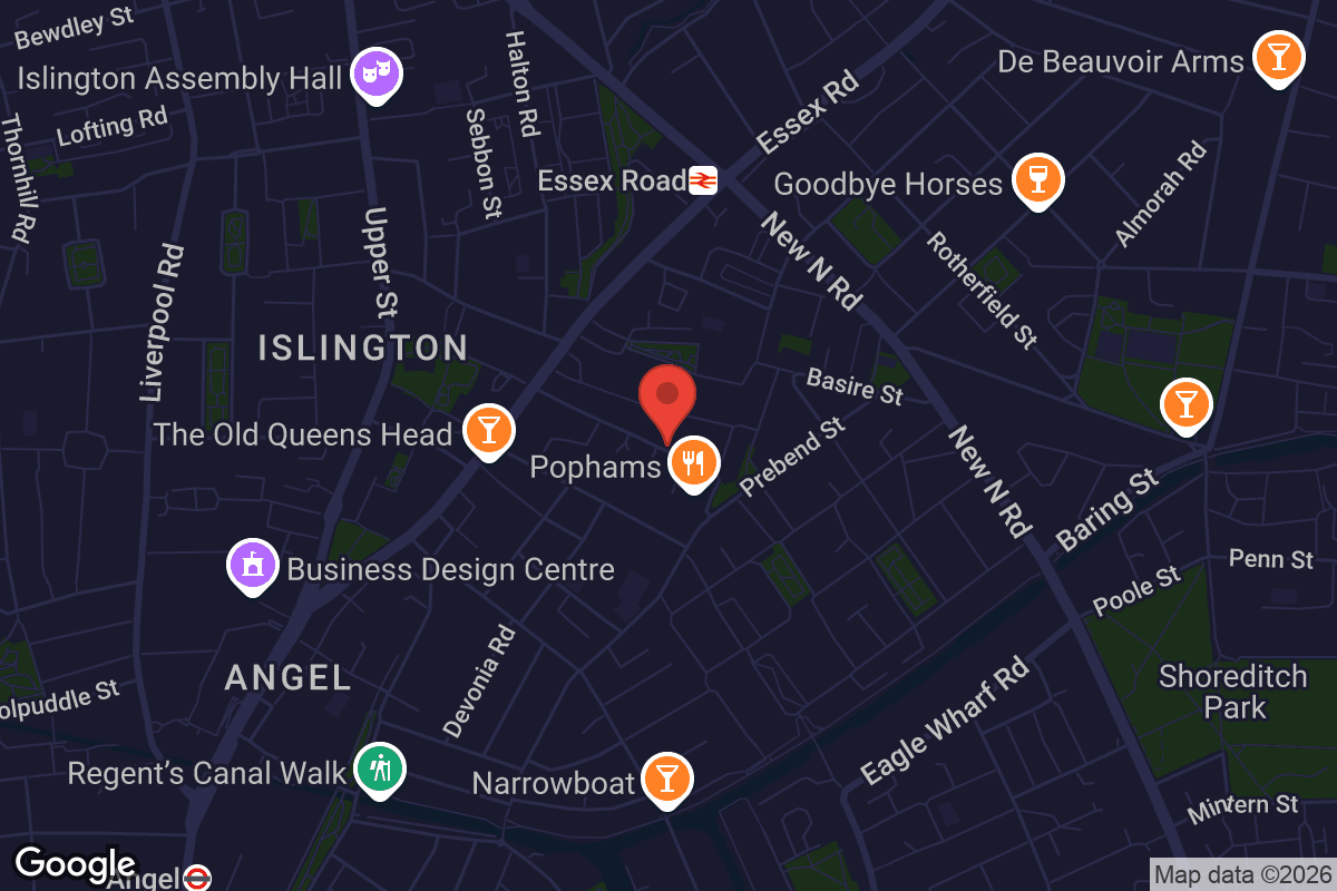 Map showing location of The Writers' Room